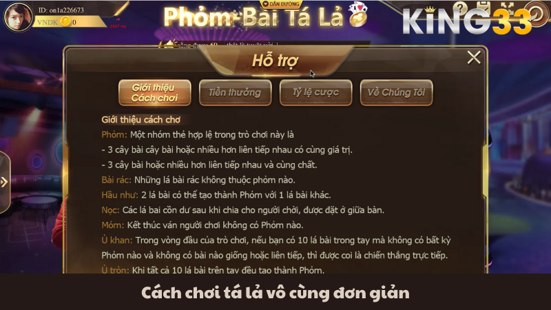 Cách chơi tá lả vô cùng đơn giản