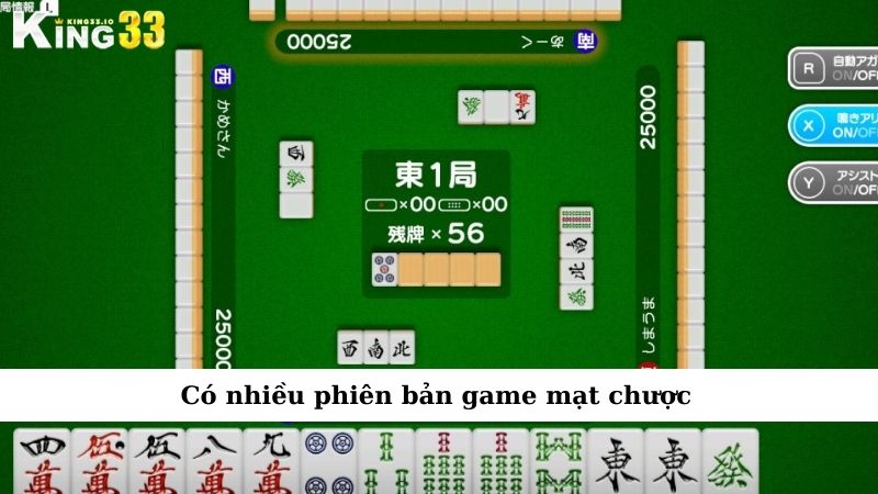 Có nhiều phiên bản game mạt chược